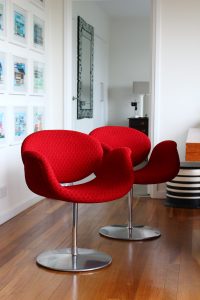 Red little tulips, Artifort Pierre Paulin