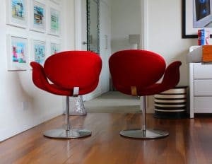 Red little tulips, Artifort Pierre Paulin