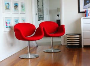 Red little tulips, Artifort Pierre Paulin