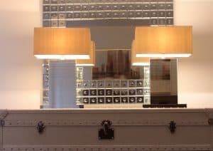 Pair Porta Romana Lamelles de miroir