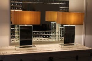 Pair Porta Romana Lamelles de miroir