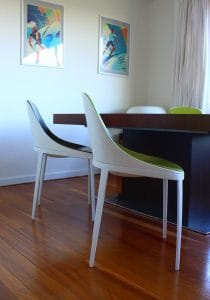 Elle chairs green and grey Alias