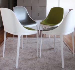 Elle chairs green and grey