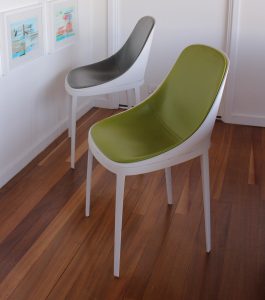 Elle chairs green and grey