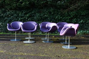 House of Pac Little tulip Pierre Paulin Artifort Purple and Caramel