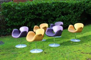 House of Pac Little tulip Pierre Paulin Artifort Purple and Caramel