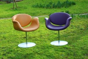 House of Pac Little tulip Pierre Paulin Artifort Purple and Caramel