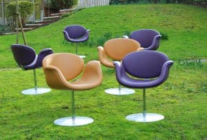 House of Pac Little tulip Pierre Paulin Artifort Purple and Caramel