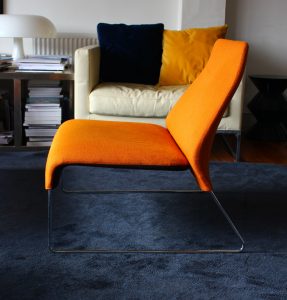 B&B Italia Orange fabric Lazy chair Patricia Urquiola