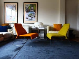 B&B Italia Orange fabric Lazy chair Patricia Urquiola