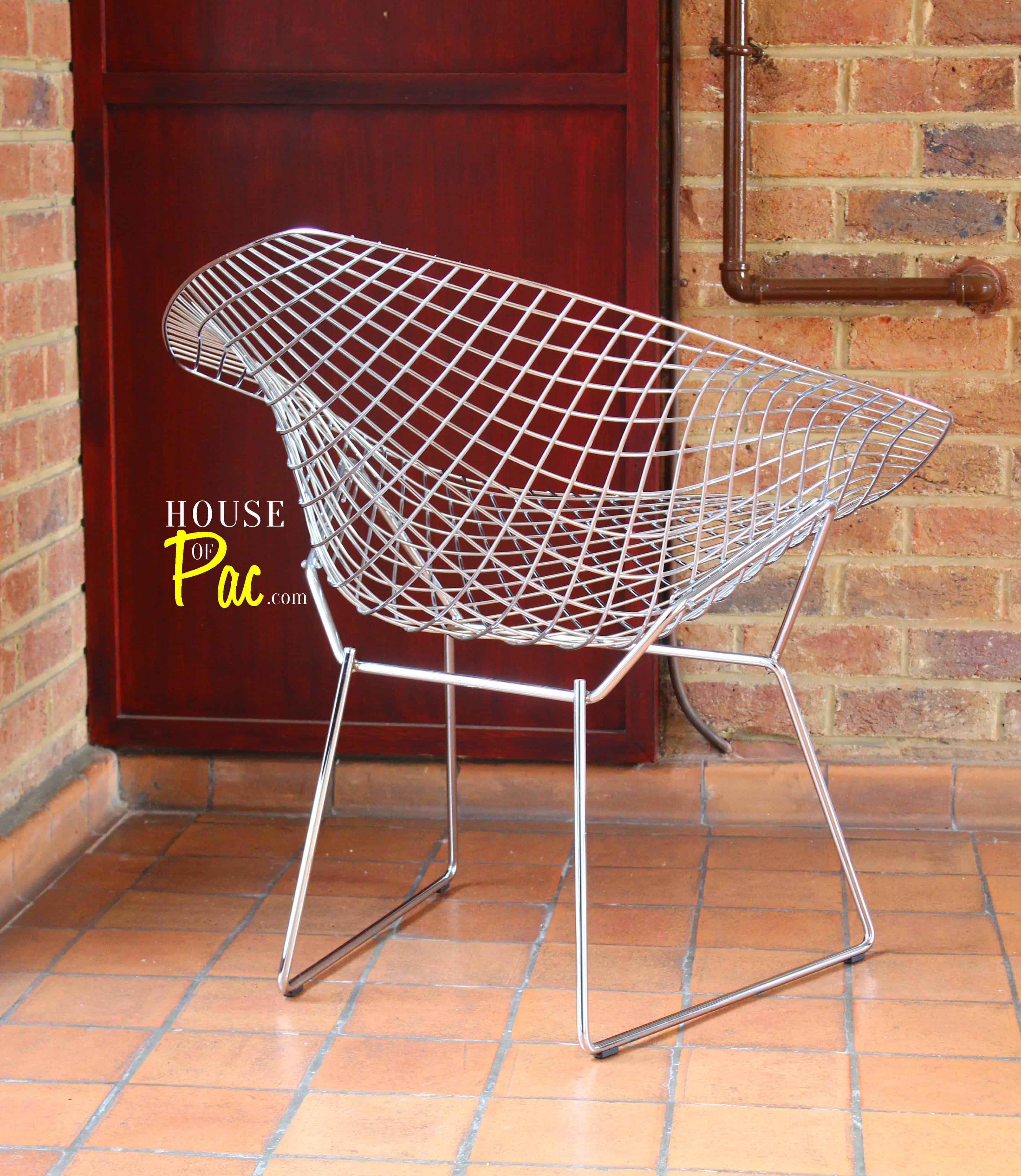 Knoll Diamond Chair + red cover House of Pac