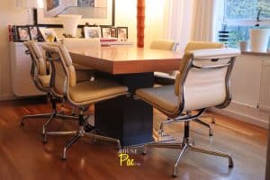 House of Pac - Cream leather EA 205 Eames chair by Vitra