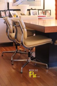 House of Pac - Cream leather EA 205 Eames chair by Vitra