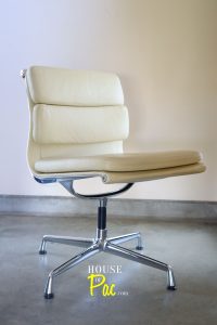 House of Pac - Cream leather EA 205 Eames chair by Vitra