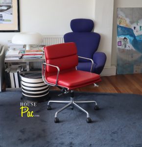 House of Pac - Red Eames Soft Pad EA217 chair by Vitra