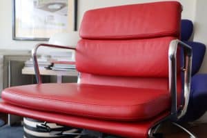 House of Pac - Red Eames Soft Pad EA217 chair by Vitra