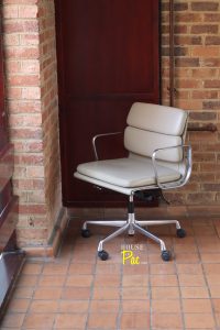 House of Pac - Soft pad Eames chair EA217 Beige leather by Vitra