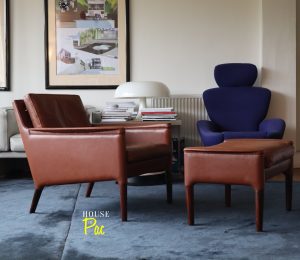 House of Pac - Kurt Ostervig Model 55 armchair and ottoman