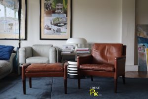 House of Pac - Kurt Ostervig Model 55 armchair and ottoman