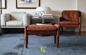 House of Pac - Kurt Ostervig Model 55 armchair and ottoman