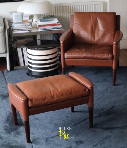 House of Pac - Kurt Ostervig Model 55 armchair and ottoman