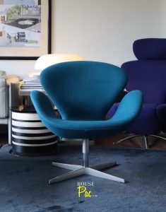 House of Pac - Swan chair Arne Jacobsen Fritz Hansen turquoise