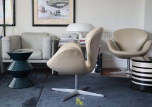House of Pac - Leather Swan Chair Arne Jacobsen Fritz Hansen