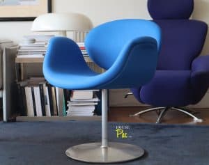 House of Pac - Little tulip blue wool Artifort Pierre Paulin