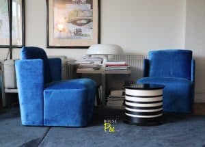 House of Pac - Meridiani Keeton Fit armchair blue velvet