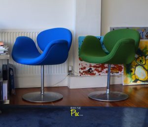 House Of Pac - Green and blue little tulip Pierre Paulin Artifort