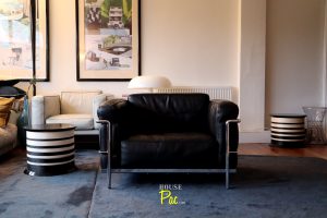 House of Pac - LC3 Cassina Perriand Le Corbusier Jeanneret Black leather