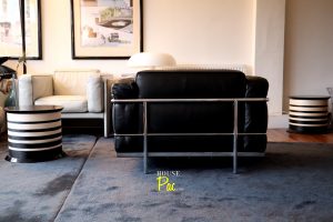 House of Pac - LC3 Cassina Perriand Le Corbusier Jeanneret Black leather