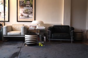 House of Pac - LC3 Cassina Perriand Le Corbusier Jeanneret Black leather