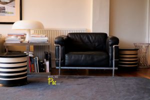 House of Pac - LC3 Cassina Perriand Le Corbusier Jeanneret Black leather