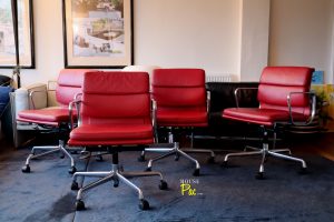 House of Pac - Red leather EA217 Vitra Eames
