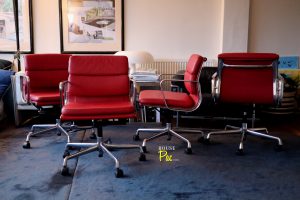 House of Pac - Red leather EA217 Vitra Eames