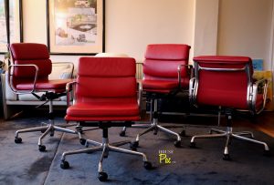 House of Pac - Red leather EA217 Vitra Eames