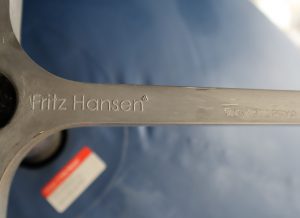 House of Pac - Egg Chair blue leather Arne Jacobsen Fritz Hansen