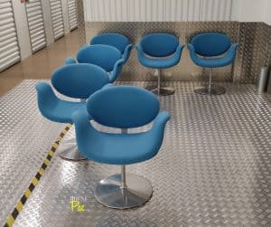 House of Pac - Cyan Wool Little tulips Pierre Paulin Artifort