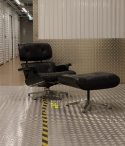 House of Pac - Eames Lounge Chair Vitra Chrome and Black