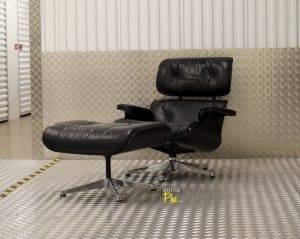 House of Pac - Eames Lounge Chair Vitra Chrome and Black