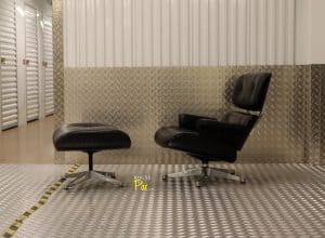 House of Pac - Eames Lounge Chair Vitra Chrome and Black