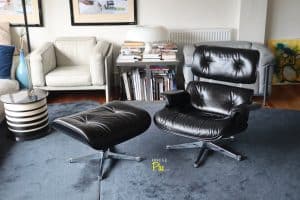 House of Pac - Eames Lounge Chair Vitra Chrome and Black