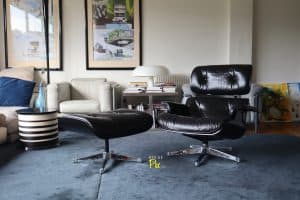 House of Pac - Eames Lounge Chair Vitra Chrome and Black