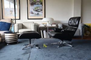 House of Pac - Eames Lounge Chair Vitra Chrome and Black