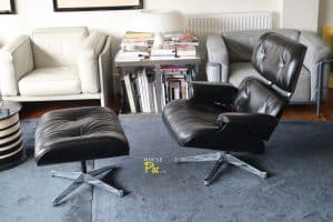 House of Pac - Eames Lounge Chair Vitra Chrome and Black