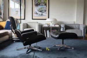 House of Pac - Eames Lounge Chair Vitra Chrome and Black