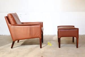 House of Pac - Kurt Ostervig Model 55 armchair and ottoman