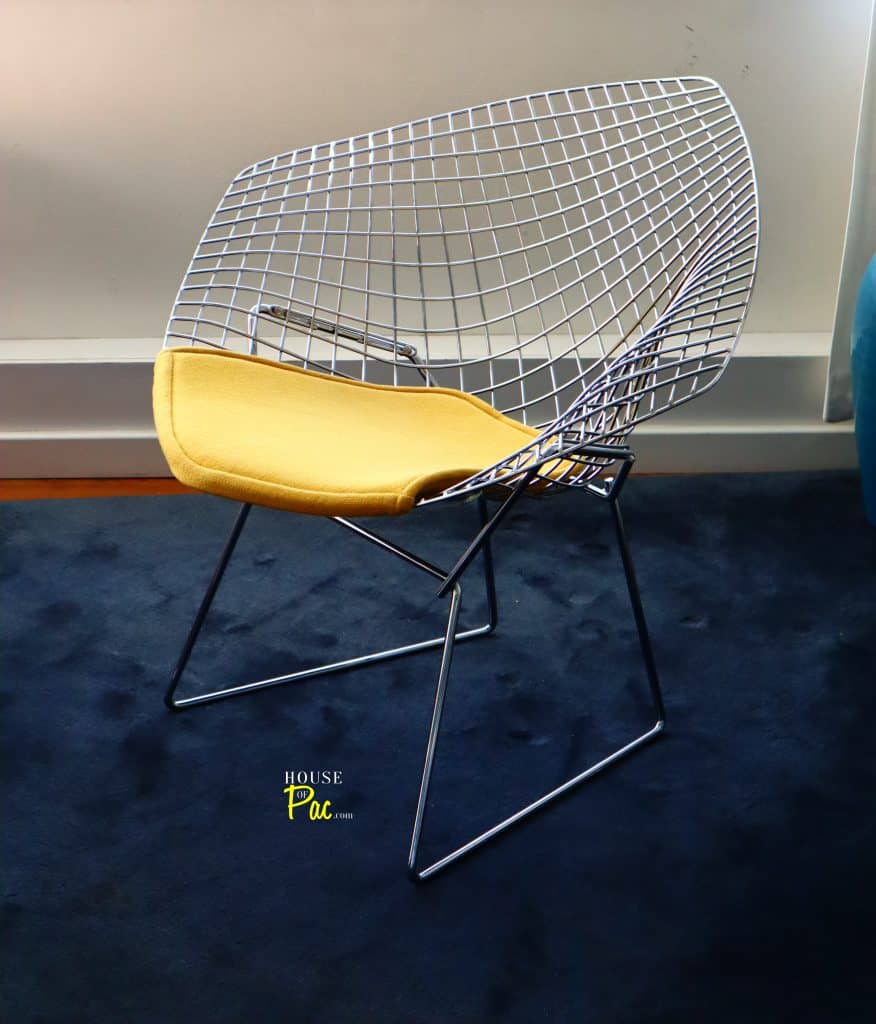 Knoll Diamond Chair + Yellow Cushion House of Pac