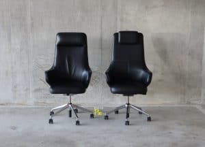 House of Pac: Vitra Grand Executive Citterio black leather high back